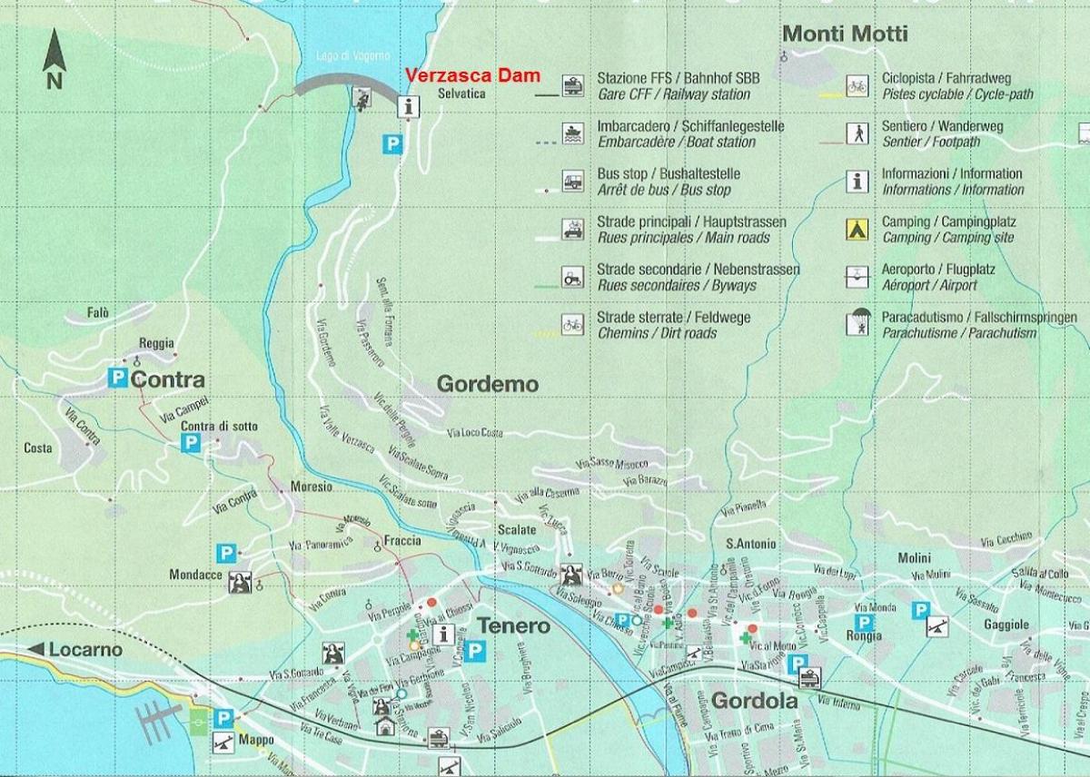 kaart van kampeer switserland