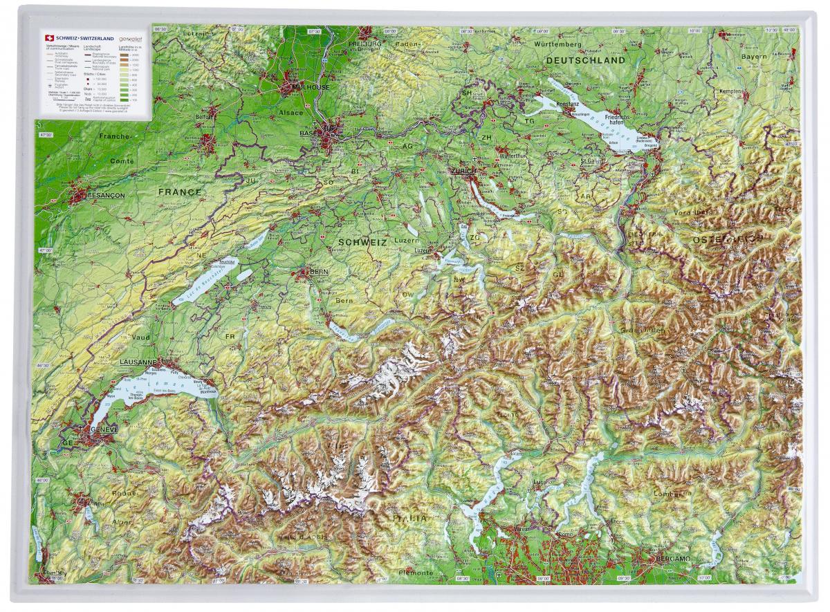 kaart van switserland 3d