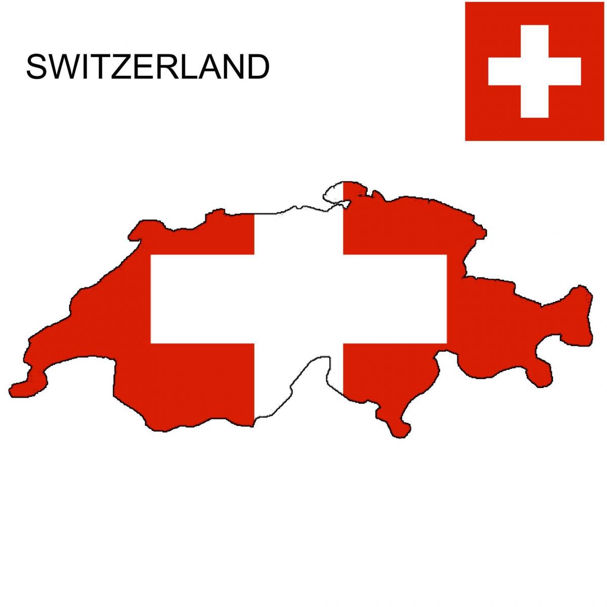 kaart van switserland vlag