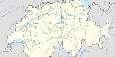Kaart van eenvoudige kaart van switserland