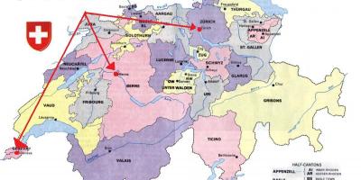 Genève switserland kaart europa