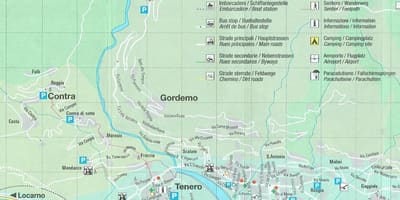 Kaart van kampeer switserland