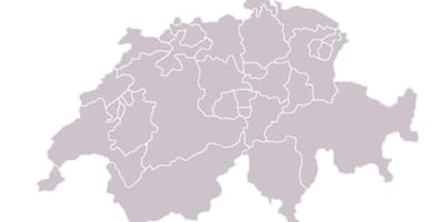 Kaart van die leë kaart van switserland