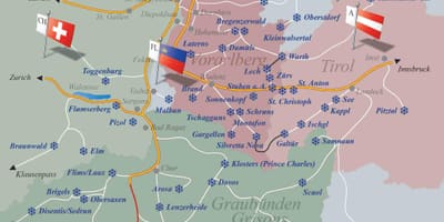 Ski-oorde switserland kaart
