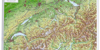 Kaart van switserland 3d