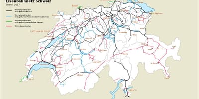 Kaart van switserland hawens