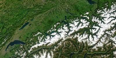 Kaart van switserland satelliet