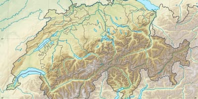 Kaart van switserland verligting