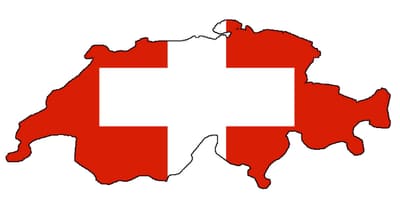 Kaart van switserland vlag